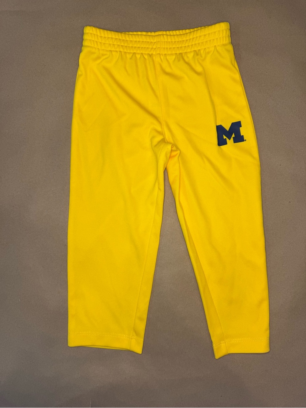 Toddler University of Michigan Wolverines Athletic Pants - Yellow with Blue “M”